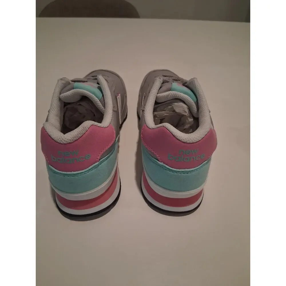 New Balance 515 Girls Shoes Sz 2.5Y Gray Pink Cyan PC515BP NWOB
